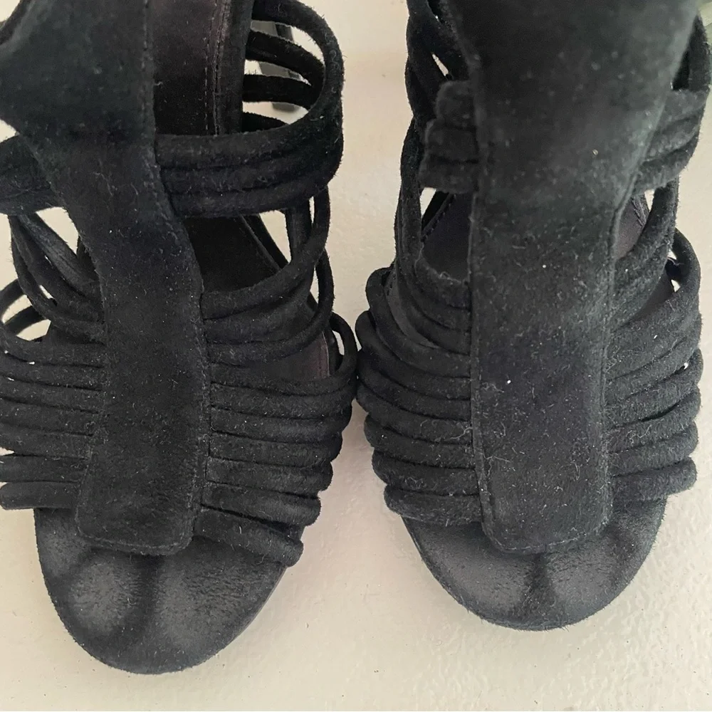 Tory Burch Sigourney Caged Suede Heels